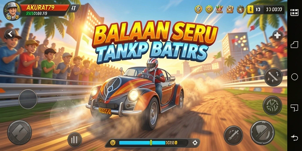 Gameplay Racing yang mendebarkan dan penuh aksi.
