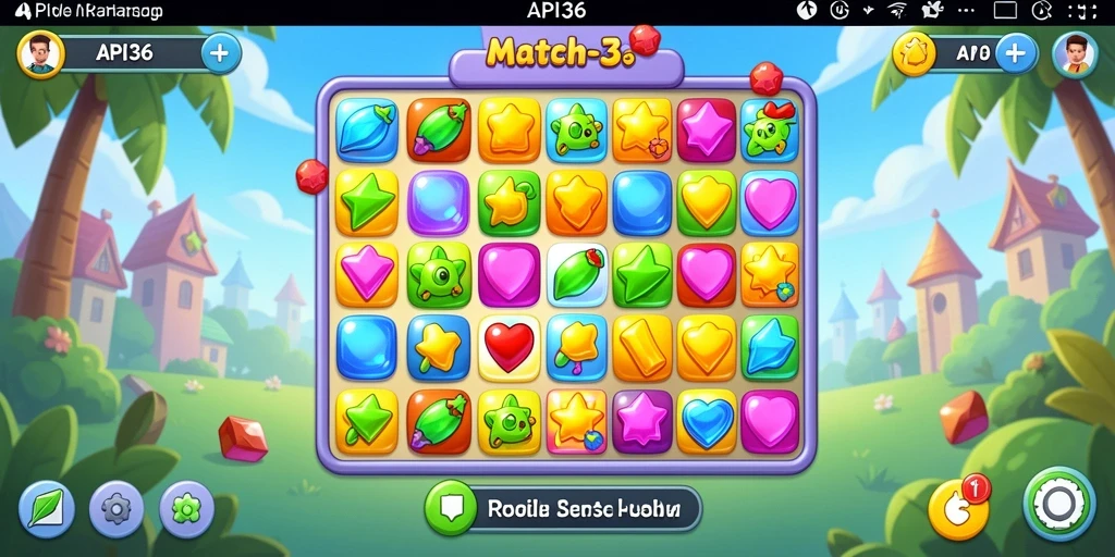 Tampilan gameplay seru dari game Match-3 API36.