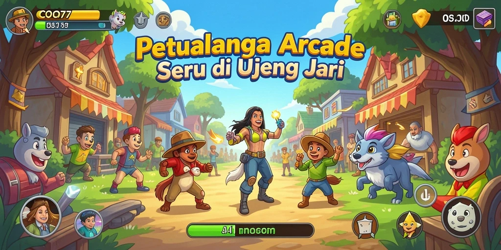 Tampilan gameplay seru lengkap dengan karakter yang menarik di COO77.