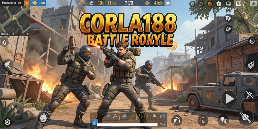 Tangkapan layar gameplay <strong>CORLA188</strong> yang menampilkan pertempuran intens di arena.