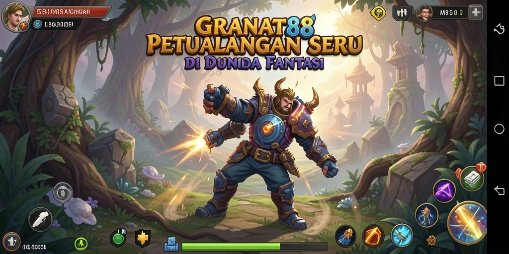 Tangkapan layar menunjukkan gameplay mendebarkan di dunia fantastis GRANAT88.