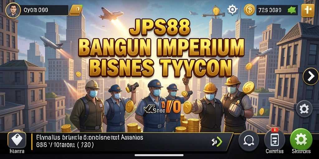 Tampilan gameplay menarik JPS88 yang menggambarkan aktivitas manajerial bisnis.