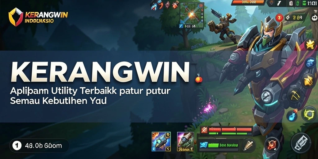 Tampilan Screenshot KERANGWIN dengan berbagai fitur Utility.