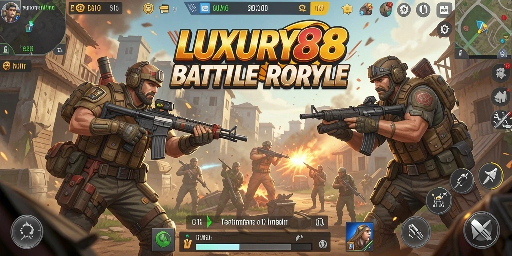 Gameplay menegangkan dari LUXURY88 dalam pertempuran Battle Royale.