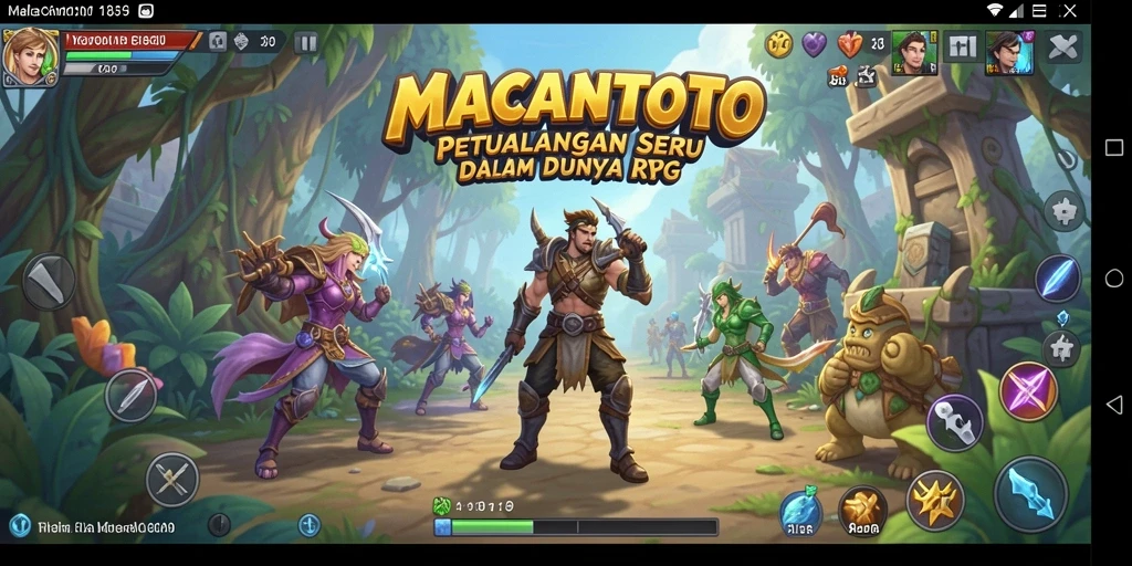 Screenshot gameplay RPG penuh aksi dari MACANTOTO.