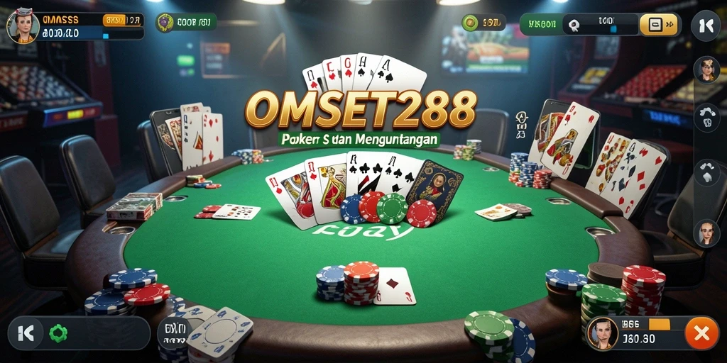 Tangkapan layar gameplay OMSET288 yang menampilkan aksi Poker seru.