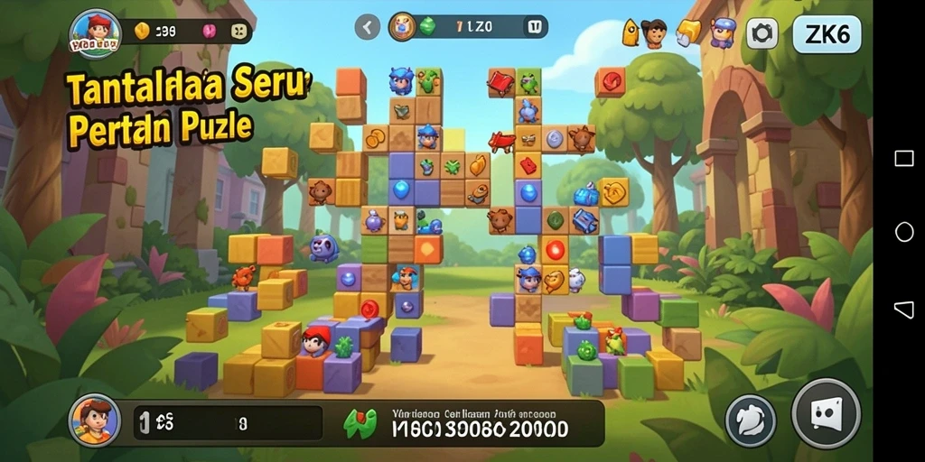 Tampilan gameplay ZK6 dengan teka-teki menantang.